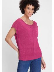 Olsen Sweter w kolorze fioletowym rozmiar: 44. Różowe swetry klasyczne damskie Olsen, bez kołnierzyka. Za 95.99 zł.