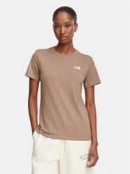 The North Face T-Shirt Evolution Simple Dome Slm NF0A8FX7 Brązowy jasny Regular Fit. Brązowe t-shirty damskie The North Face, m, bez wzorów, z bawełny, bez kołnierzyka. Za 119.99 zł.