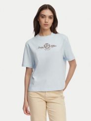 Tommy Hilfiger T-Shirt Crest WW0WW48713 Niebieski jasny Relaxed Fit. Niebieskie t-shirty damskie Tommy Hilfiger, xxs, bez wzorów, z bawełny, bez kołnierzyka. Za 249.99 zł.