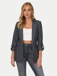 ONLY Marynarka Kayle 15218743 Szary Regular Fit. Szare marynarki i żakiety damskie Only, bez wzorów, z syntetyku. Za 229.99 zł.