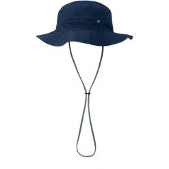 Kapelusz BUFF EXPLORE BOONEY HAT SOLID. Niebieskie czapki z daszkiem damskie Buff, bez wzorów, sportowe. Za 172.99 zł.