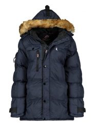 Canadian Peak Kurtka zimowa "Bukka" w kolorze granatowym rozmiar: M. Niebieskie kurtki damskie Canadian Peak, na zimę, m, z aplikacjami, z puchu, bez kaptura. Za 254.74 zł.