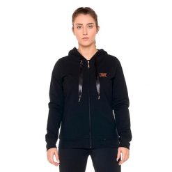 Bluza z bawełna z kaptur na co dzień na siłownię. Czarne bluzy damskie LEONE 1947 APPAREL, bez wzorów, z bawełny, bez kaptura. W wyprzedaży za 146.66 zł.