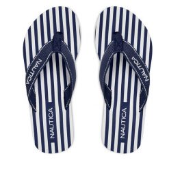 Japonki Nautica. Niebieskie klapki damskie Nautica, bez wzorów, bez obcasa, bez zapięcia. Za 69.99 zł.