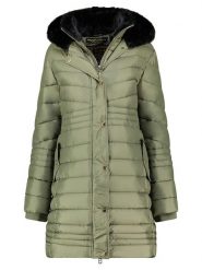 Geographical Norway Płaszcz pikowany "Biensur" w kolorze zielonym rozmiar: M. Zielone płaszcze damskie Geographical Norway, m, bez wzorów, bez kaptura. Za 289.88 zł.