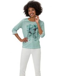 Heine Koszulka w kolorze miętowym rozmiar: 44. Zielone koszulki damskie Heine, bez wzorów, bez kołnierzyka, bez ramiączek. Za 74.28 zł.