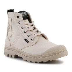 Buty Palladium Trapery Pampa Hi Army 78583-210-M beżowy. Brązowe trapery damskie z materiału, bez zapięcia. Za 667.75 zł.
