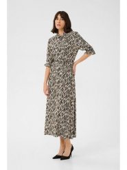 Kaffe Sukienka w kolorze brązowo-kremowym rozmiar: 38. Brązowe sukienki damskie Kaffe, bez wzorów, z tkaniny, bez ramiączek. Za 130.99 zł.