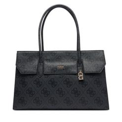 Torebka Guess. Czarne shopper bag Guess, z aplikacjami, bez dodatków. Za 794.99 zł.