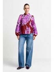 Rich & Royal Bluzka w kolorze fioletowym rozmiar: 40. Różowe bluzki damskie Rich & Royal, bez wzorów, bez kołnierzyka, bez ramiączek. Za 263.95 zł.