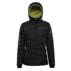 Damska kurtka puchowa Alpine Pro Rogita 2. Zielone kurtki damskie Alpine Pro, l, bez wzorów, z materiału, z kapturem. Za 519.00 zł.
