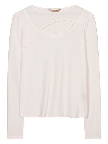 Herrlicher Koszulka w kolorze kremowym rozmiar: XS. Brązowe bluzki damskie Herrlicher, xs, bez wzorów, bez kołnierzyka, bez ramiączek. Za 65.54 zł.