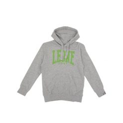 Bluza z bawełna z kaptur na czas wolny na co dzień. Szare bluzy damskie LEONE 1947 APPAREL, bez wzorów, z bawełny, bez kaptura. W wyprzedaży za 84.54 zł.