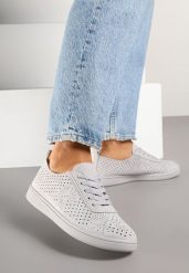 Szare Sneakersy z Ażurowymi Wycięciami Telanoria. Szare obuwie sportowe damskie Renee, na lato, z jeansu, bez zapięcia. Za 79.99 zł.