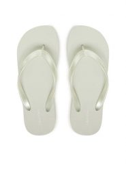 Calvin Klein Japonki Flatform Flip Flop Met Tpu HW0HW03120 Biały. Białe klapki damskie Calvin Klein, bez wzorów, z syntetyku, bez obcasa, bez zapięcia. Za 189.99 zł.