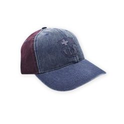 Czapka baseballowa unisex Barcelona. Niebieskie czapki damskie FC BARCELONA, bez wzorów, z bawełny. Za 106.76 zł.