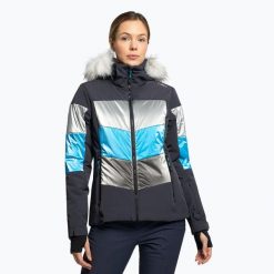 Kurtka narciarska damska CMP 30W0626 antracite. Szare kurtki sportowe damskie CMP, na zimę, s, bez wzorów, bez kaptura. Za 679.99 zł.