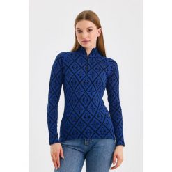 Venus - Koszulka termoaktywna z długim rękawem 100% wełna merino (230 g/m²). Niebieskie koszulki damskie WOOLONA, m, bez wzorów, z wełny, bez kołnierzyka, bez ramiączek. W wyprzedaży za 351.00 zł.