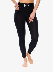 Legginsy termoaktywne damskie Super.natural Tundra175 Tight. Czarne legginsy damskie super.natural, s, bez wzorów, z materiału. Za 302.49 zł.