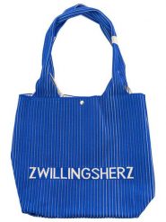Zwillingsherz Shopper bag "Zwillingsherz" w kolorze niebieskim - 40 x 30 cm rozmiar: onesize. Niebieskie shopper bag Zwillingsherz, bez wzorów, z materiału, na ramię, bez dodatków. Za 83.22 zł.