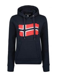 Geographical Norway Bluza "Florence" w kolorze granatowym rozmiar: L. Niebieskie bluzy damskie Geographical Norway, l, bez wzorów, z kapturem. Za 143.90 zł.