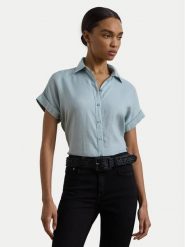 LAUREN RALPH LAUREN Koszula 200699152054 Błękitny Relaxed Fit. Niebieskie koszule damskie Lauren Ralph Lauren, xxl, bez wzorów, ze lnu, bez kołnierzyka, bez ramiączek. Za 379.99 zł.