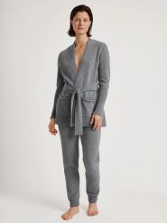 Calida Wełniane spodnie dresowe w kolorze szarym rozmiar: M. Szare spodnie dresowe damskie Calida, m, bez wzorów, z dresówki. Za 406.57 zł.