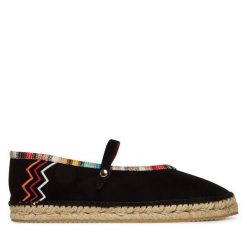 Espadryle M Missoni. Czarne espadryle damskie M Missoni, bez wzorów, bez obcasa. Za 1,349.00 zł.