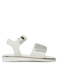 Liu Jo Sandały Mini Sally 521 4A3003 EX097 Biały. Białe sandały dziewczęce Liu Jo, ze skóry, bez obcasa, bez zapięcia. Za 549.99 zł.