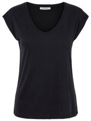 Pieces Koszulka "Kamala" w kolorze czarnym rozmiar: L. Czarne koszulki damskie Pieces, l, bez wzorów, bez kołnierzyka, bez ramiączek. Za 68.45 zł.