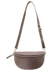 Zwillingsherz Skórzana saszetka "Crossbody" w kolorze brązowym - 23 x 14 cm rozmiar: onesize. Brązowe nerki i saszetki damskie Zwillingsherz, bez wzorów, z materiału. Za 228.21 zł.