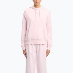 Bluza Reebok Identity Small Logo French Terry Hoodie. Czerwone bluzy damskie REEBOK FITNESS, bez wzorów, bez kaptura. Za 169.99 zł.