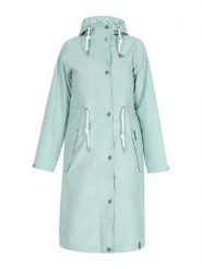 Schmuddelwedda Płaszcz przeciwdeszczowy w kolorze miętowym rozmiar: XXL. Niebieskie płaszcze damskie Schmuddelwedda, xxl, bez wzorów, bez kaptura. Za 652.99 zł.