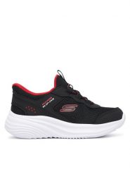 Skechers Sneakersy Slip-ins: Bounder Pro 404208N Czarny. Czarne buty sportowe chłopięce Skechers, z materiału, bez zapięcia. Za 159.99 zł.