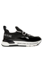 Versace Jeans Couture Sneakersy 79VA3SAB Czarny. Czarne obuwie sportowe damskie Versace Jeans Couture, z jeansu, bez zapięcia. Za 829.99 zł.