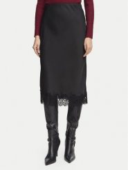 Morgan Spódnica midi 261-JULIE Czarny Regular Fit. Czarne spódnice damskie Morgan, bez wzorów, z syntetyku, midi. Za 299.99 zł.