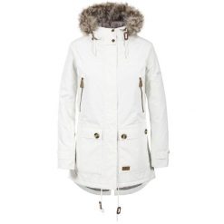Parka Damska Wodoodporne Clea. Białe parki damskie Trespass, na zimę, l, z materiału, z kapturem. Za 285.99 zł.