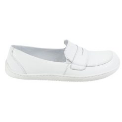 Olivier Barefoot damskie mokasyny skórzane minimalistyczne letnie 1280 białe. Białe mokasyny damskie na lato, z materiału, bez obcasa. Za 484.00 zł.