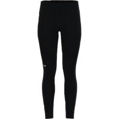 Legginsy damskie Under Armour Hi-Rise. Czarne legginsy sportowe damskie Under Armour, l, bez wzorów, z materiału, z podwyższonym stanem, do biegania. Za 330.99 zł.