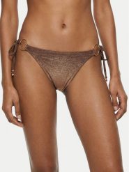Guess Dół od bikini E6GO08 KF600 Brązowy. Brązowe bikini Guess, z aplikacjami, z syntetyku. Za 264.99 zł.