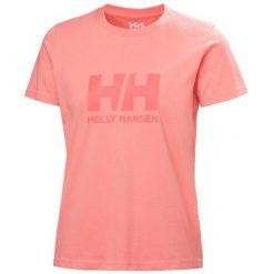 Koszulka damska Helly Hansen Logo 3.0. Czerwone koszulki sportowe damskie Helly Hansen, bez wzorów, bez ramiączek. Za 233.50 zł.