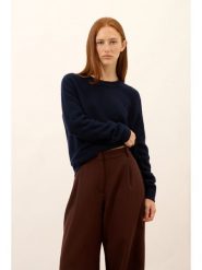 Just Cashmere Kaszmirowy sweter "Cetan" w kolorze granatowym rozmiar: M. Niebieskie swetry klasyczne damskie Just Cashmere, m, z kaszmiru, bez kołnierzyka. Za 612.06 zł.