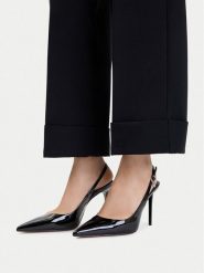 Nine West Szpilki CEO-TS6379-03 Czarny. Czarne szpilki damskie Nine West, bez wzorów, ze skóry, bez obcasa, na szpilce, bez zapięcia. Za 229.99 zł.