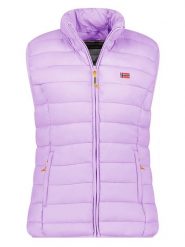 Geographical Norway Kamizelka pikowana "Vatikolor" w kolorze fioletowym rozmiar: L. Różowe kamizelki damskie Geographical Norway, l, bez wzorów, bez kaptura. Za 135.49 zł.
