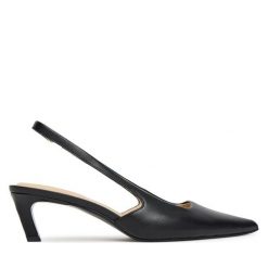 Czółenka Calvin Klein. Czarne czółenka damskie Calvin Klein, bez wzorów, bez obcasa. Za 419.99 zł.