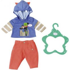 Baby Born Ubranko Chłopięce – Niebieska Bluza. Niebieskie bluzy chłopięce Baby Born, z nadrukiem, z kapturem. W wyprzedaży za 40.00 zł.