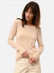 Just Cashmere Kaszmirowy sweter w kolorze beżowym rozmiar: XL. Brązowe swetry klasyczne damskie Just Cashmere, xl, z kaszmiru, bez kołnierzyka. Za 361.99 zł.
