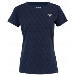Koszulka tenisowa damska Tecnifibre Graphic Stretch. Niebieskie koszulki damskie TECNIFIBRE, bez wzorów, bez kołnierzyka, bez ramiączek. Za 169.00 zł.