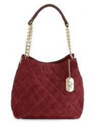 Anna Morellini Skórzana torebka "Ravenna" w kolorze bordowym - 25 x 21 x 13 cm rozmiar: onesize. Czerwone torebki klasyczne damskie Anna Morellini, z materiału, przez ramię, pikowane, bez dodatków. Za 260.99 zł.