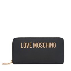 Portfel LOVE MOSCHINO. Czarne portfele damskie Love Moschino, bez wzorów. Za 439.99 zł.